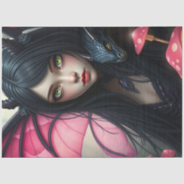 Papel De Seda Misterioso hadas góticas del dragón