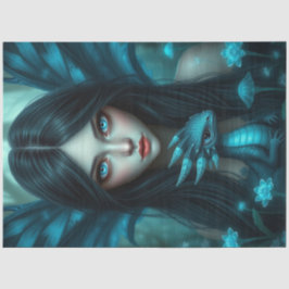 Papel De Seda Misterioso hadas góticas del dragón