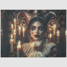 Papel De Seda Misterioso Harlequin Oscuro Brillante Desnudo de O