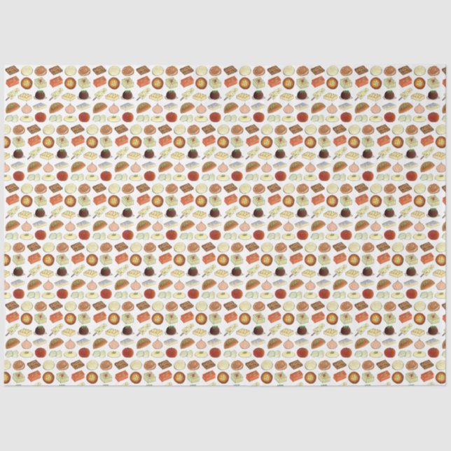 Papel De Seda Mithai indio dulces postres de pastelería India (Anverso)