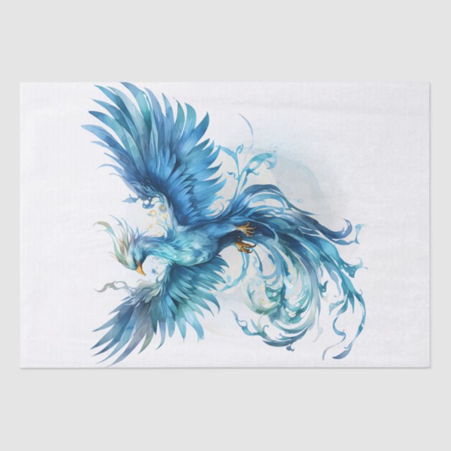 Papel De Seda Mitología de las aves de Blue Phoenix (Anverso)