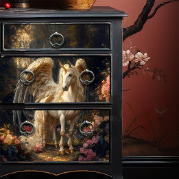 Papel De Seda Mitología griega pegasus de ala azul vintage