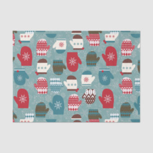 Papel De Seda Mittens Navidades de vacaciones de invierno