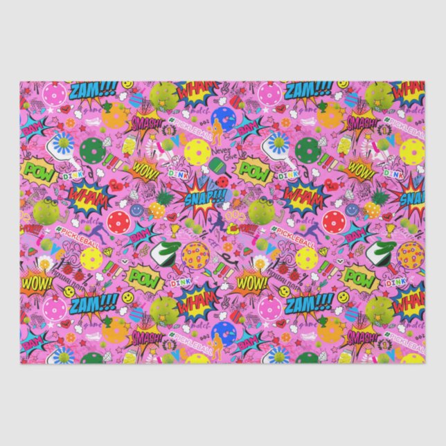 Papel De Seda 😍 mixto de picnic rosa (Anverso)