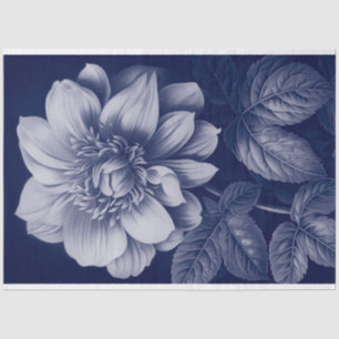 Papel De Seda Mobiliario de color daliah Monocromático azul de l