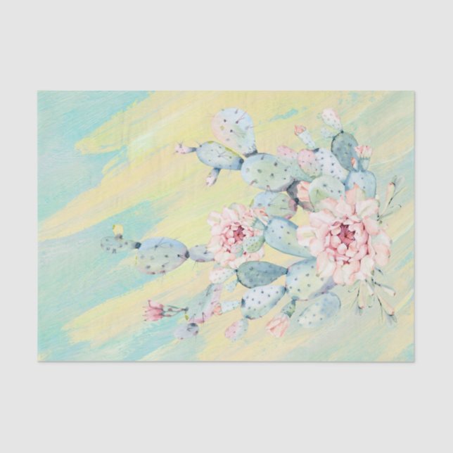 Papel De Seda Mobiliario de desconexión Cactus del Suroeste (Anverso)