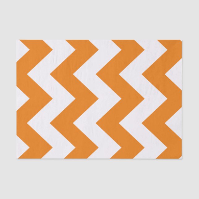 Papel De Seda MOD intrépida anaranjada Chevron (Anverso)