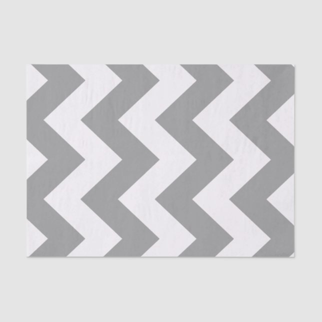 Papel De Seda MOD intrépida gris Chevron (Anverso)