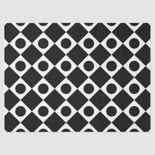 Papel De Seda Mod Retro 60's Black (Anverso)