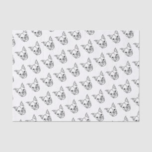 Papel De Seda Moda Arte de línea de Bulldog francés: Editar tu t