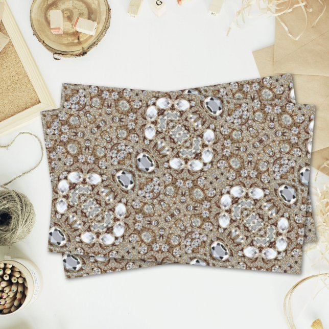 Papel De Seda moda bohemiana de plata negro y oro (bohemian vintage fashion silver black and gold tissue paper)