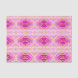 Papel De Seda Moda Boho Resumen Patrón rosa y dorado