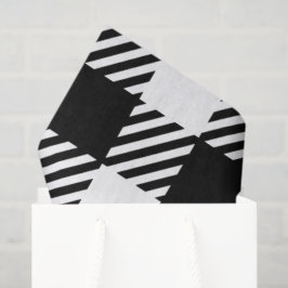 Papel De Seda Moda Clásica Blanca Negra Jugada De Búfalo Sin Tie