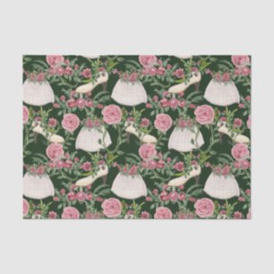 Papel De Seda Moda Cute Vintage Lady, zapatos de tacón alto, Ros