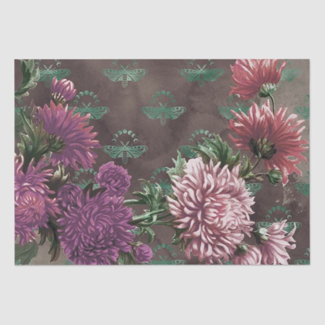 Papel De Seda Moda de fases místicas de la luna (Anverso)