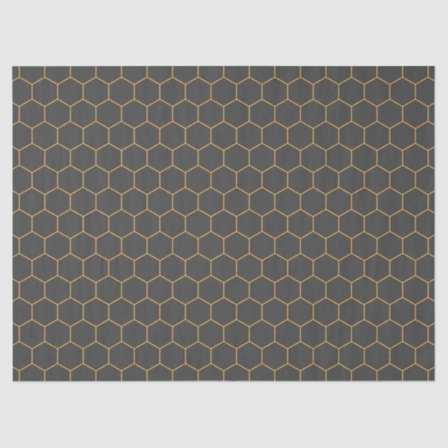 Papel De Seda Moda de moda del patrón hexagonal del honeycomb am (Anverso)