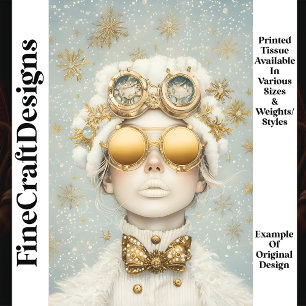 Papel De Seda Moda de nieve festiva Chica Steampunk Q7 Desnudo