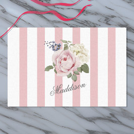 Papel De Seda Moda de país Rosa Rita Rita Rita Bouquet Monograma