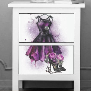 Papel De Seda Moda del gótico   Vestido morado con tacones altos