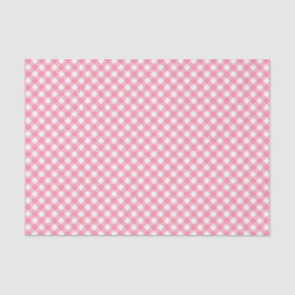 Papel De Seda Moda del país Pastel Baby Pink Gingham