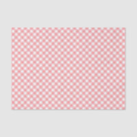 Moda del país Pastel Rubor Coral Gingham