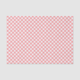 Papel De Seda Moda del país Pastel Rubor Coral Gingham