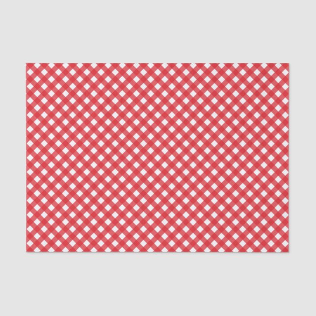 Papel De Seda Moda del país Picnic Red Gingham Patrón (Anverso)