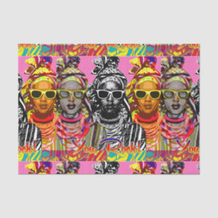 Papel De Seda Moda divertida africana