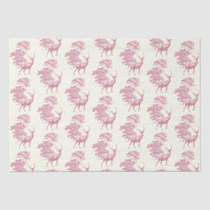 Papel De Seda Moda elegante ciervo rosa añejo en bosque
