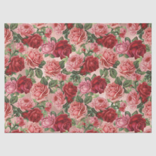 Papel De Seda Moda Elegante Vintage Roses Roses Rosa Floral