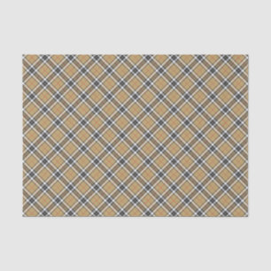 Papel De Seda Moda familiar Thomson Camel Tartan Plaid Pattern