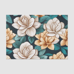 Papel De Seda Moda Gardenia Flor y hojas