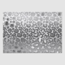 Papel De Seda Moda Glitz Silver Glam Leopard