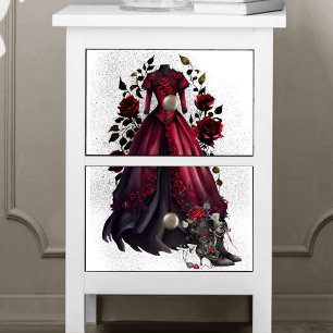 Papel De Seda Moda gótica vestido victoriano y tacones altos