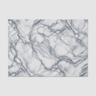 Papel De Seda Moda Gris y Mármol Blanco Aspecto Glamour