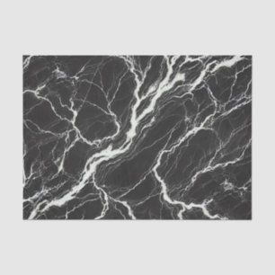 Papel De Seda Moda Marble blanco y negro glamour