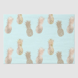 Papel De Seda Moda Mint Gold Glam Pineapples