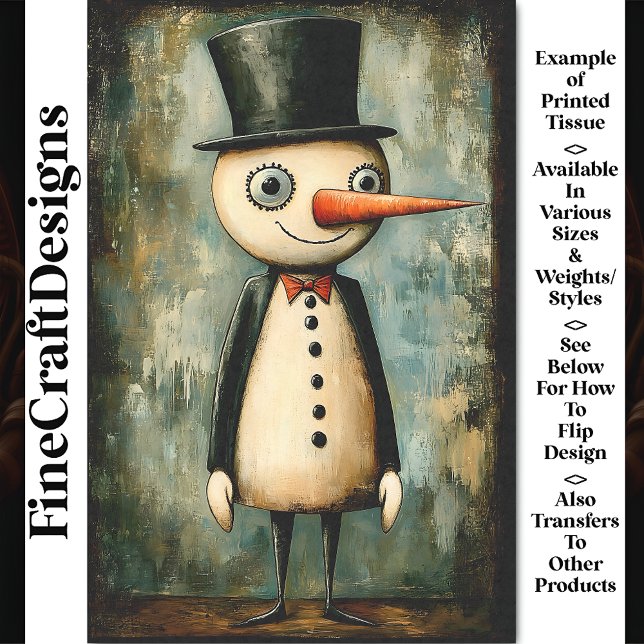 Papel De Seda Moda Nieve Persona, Sombrero Superior, Bow Tie BA5 (Subido por el creador)