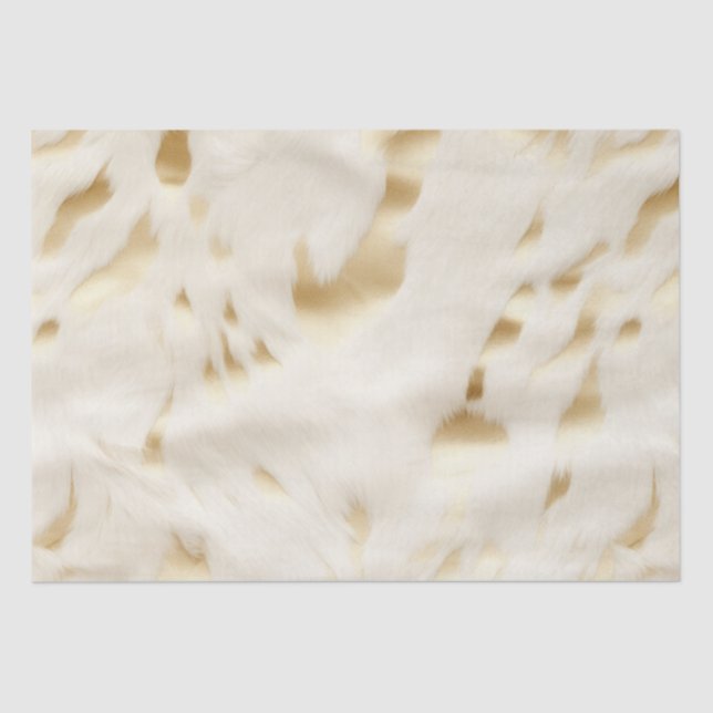 Papel De Seda Moda Oro Oro Oeste Crema Blanca Piel de vaca (Anverso)