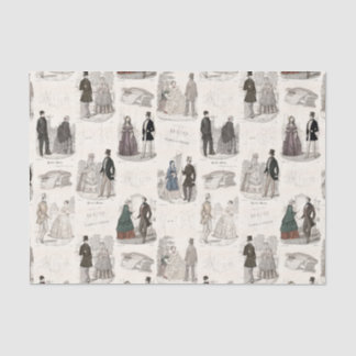 Papel De Seda Moda pasada de moda del francés del vintage de la