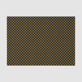 Papel De Seda Moda Puntos De Polka Amarillo Sobre Negro