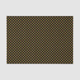 Papel De Seda Moda Puntos De Polka Amarillo Sobre Negro