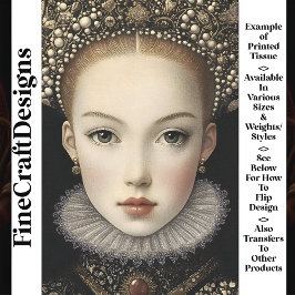 Papel De Seda Moda Reina Princesa Ficticia Mujer BG6 Desahucio