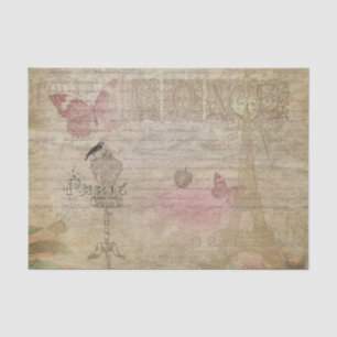 Papel De Seda Moda retra atractiva del vintage de París Francia