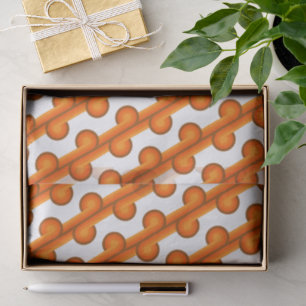 Papel De Seda Moda Retro Funky Abstract Waves Art Pattern