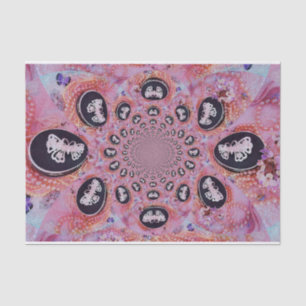 Papel De Seda Moda rosa mariposa Perlas abstractas elegantes