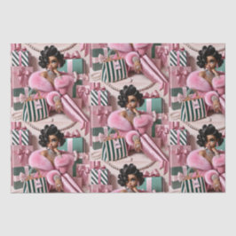 Papel De Seda Moda Rosa Y Verde