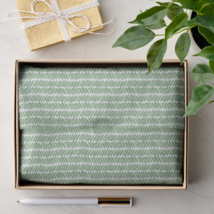 Papel De Seda Moda Selva Blanca Sabor Verde Oscuro Tirado Zigzag