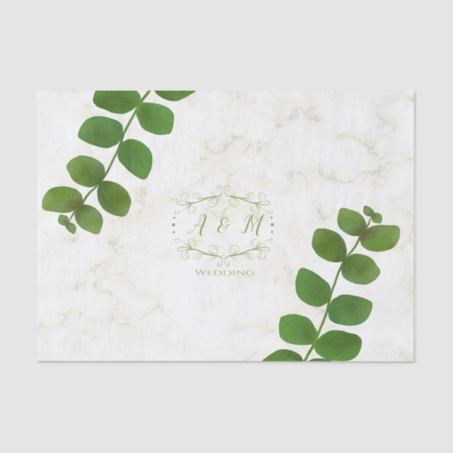 Papel De Seda Moda verde boda (Anverso)