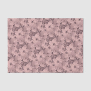 Papel De Seda Moda Vintage Gris Floral Patrón Elegante Hermoso
